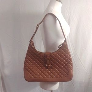 Talbots Quilted Leather Hobo Bag